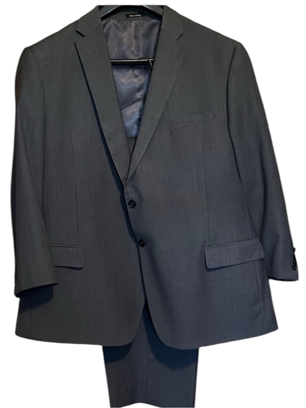 Pronto Uomo Men's Classic Gray Pants Suit